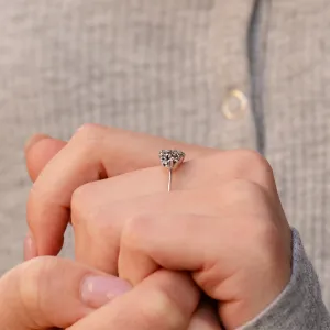 Zlatý cluster prsten se salt and pepper diamanty SEVERINOS Thumbnail