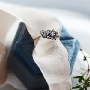 Netradiční zlatý cluster prsten s diamanty SEVERINO Thumbnail