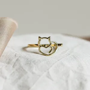 Zlatý prsten s kočkou PUSHEEN Thumbnail