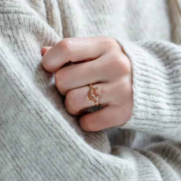 Zlatý prsten s kočkou PUSHEEN Image