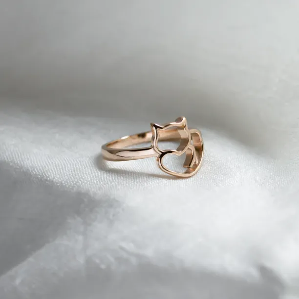 Zlatý prsten s kočkou PUSHEEN Image