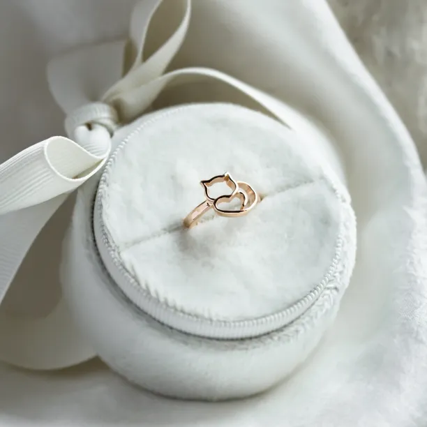 Zlatý prsten s kočkou PUSHEEN Image