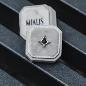 Avantgardní prsten se salt'n'pepper diamanty ORNETTE Thumbnail