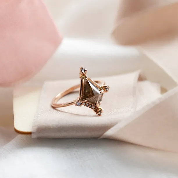 Avantgardní prsten se salt'n'pepper diamanty ORNETTE Image