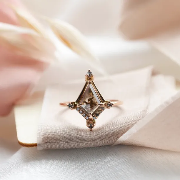 Avantgardní prsten se salt'n'pepper diamanty ORNETTE Image