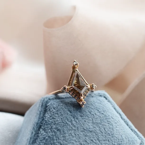 Avantgardní prsten se salt'n'pepper diamanty ORNETTE Image