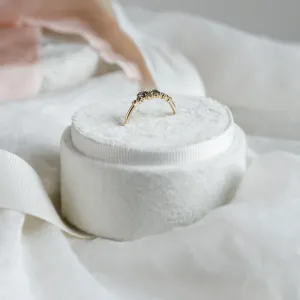 Zlatý cluster prsten s hexagon salt'n'pepper diamanty CLARINA Thumbnail