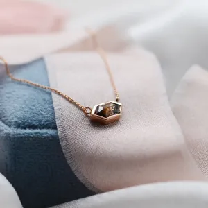 Zlatý náhrdelník s hexagon salt and pepper diamantem PERTH Thumbnail