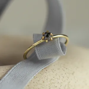 Minimalistický prsten se salt and pepper diamantem ELLAX Thumbnail