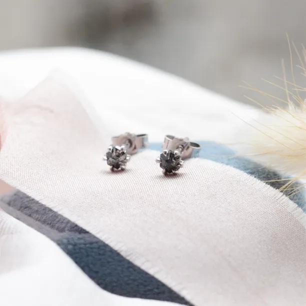 Náušnice pecky s hexagon salt and pepper diamanty STELLEX Image