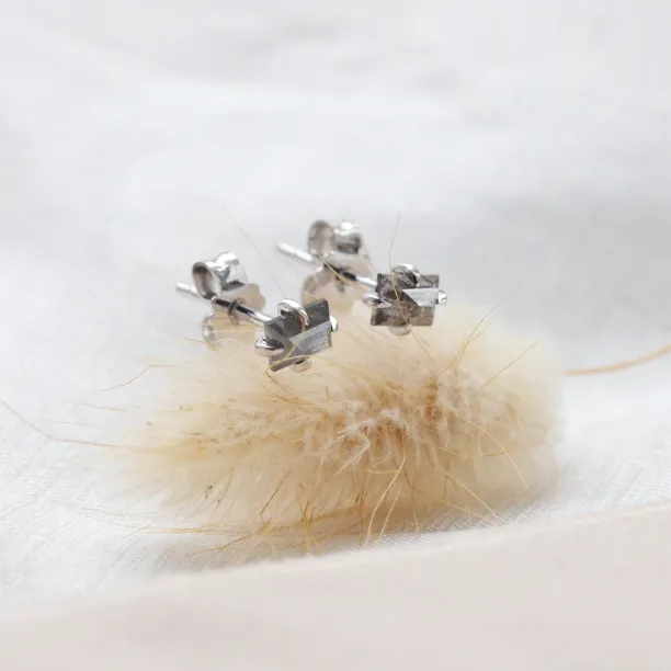 Earrings with baguette salt and pepper diamonds STELLON Image