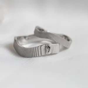 Originální snubní prsteny se salt and pepper diamantem CHARLES Thumbnail