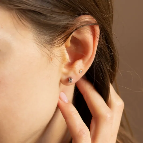 Napichovací náušnice se salt and pepper diamanty STELLAR Image