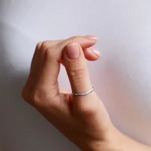 Zlatý nepravidelný prsten s diamanty ISOLA Thumbnail