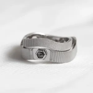 Netradiční snubní prsteny se salt and pepper diamantem JACKLYN Thumbnail