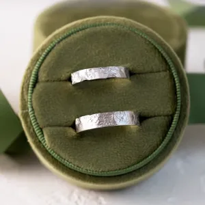 Unusual moon surface wedding bands LUNARIUM Thumbnail