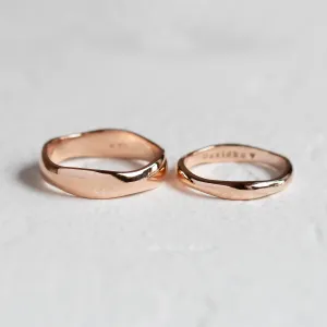Irregular wedding bands in solid gold RUFFLE Thumbnail