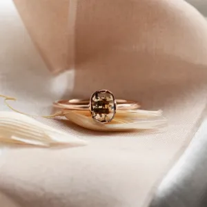 Zlatý prsten se salt'n'pepper diamantem v art deco stylu ARTISTA Thumbnail