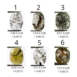 Zlatý prsten se salt'n'pepper diamantem v art deco stylu ARTISTA Thumbnail