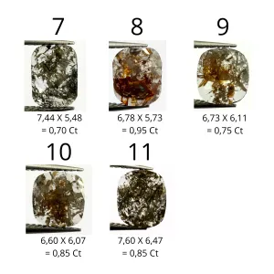 Zlatý prsten se salt'n'pepper diamantem v art deco stylu ARTISTA Thumbnail