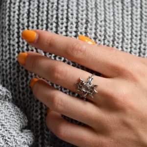 Luxusní zlatý prsten se salt'n'pepper diamanty AURORA Thumbnail