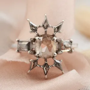 Luxusní zlatý prsten se salt'n'pepper diamanty AURORA Thumbnail