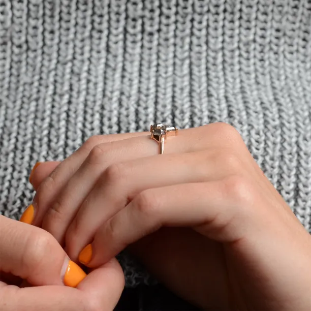 Originální prsten se šedými diamanty salt'n'pepper TOMMASO Image