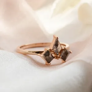 Originální prsten se šedými diamanty salt'n'pepper TOMMASO Thumbnail