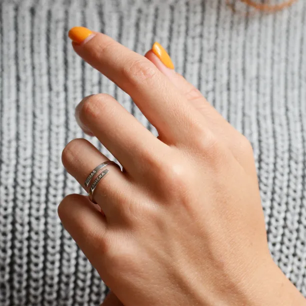 Zlatý spirálovitý prsten se jménem dítěte MATTEO Image