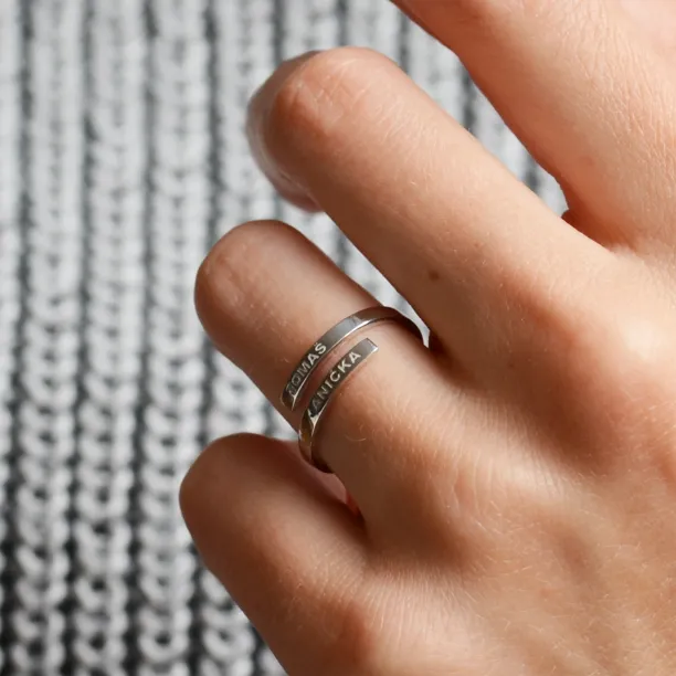 Zlatý spirálovitý prsten se jménem dítěte MATTEO Image