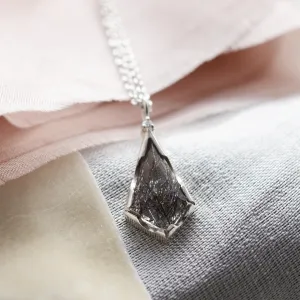 Rutilated quartz pendant with diamond MATTIAS Thumbnail