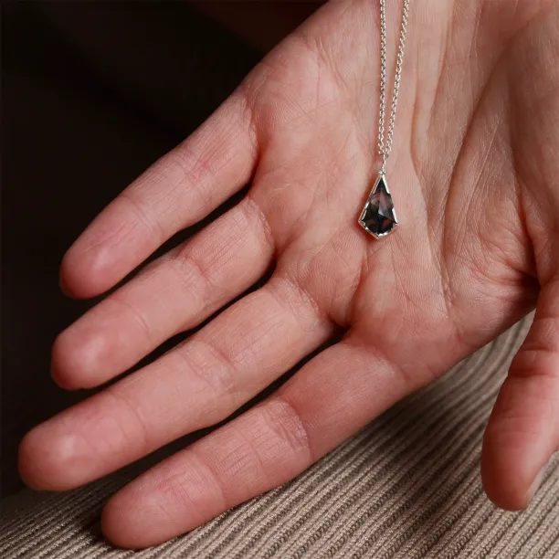 Přívěsek s mechovým achátem a diamantem MATTIA Image