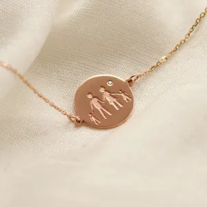 Zlatý náramek se symbolem rodiny a s diamantem ZERAX Thumbnail