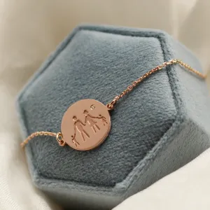 Zlatý náramek se symbolem rodiny a s diamantem ZERAX Thumbnail