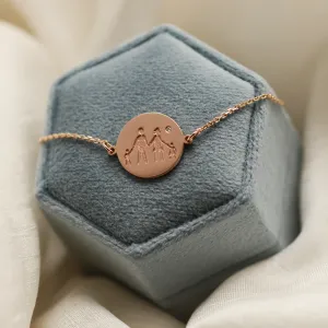 Zlatý náramek se symbolem rodiny a s diamantem ZERAX Thumbnail