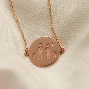 Zlatý náramek se symbolem rodiny a s diamantem ZERAX Thumbnail