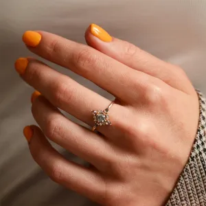 Unikátní cluster prsten se salt'n'pepper diamanty RAVENNA Thumbnail