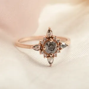 Unikátní cluster prsten se salt'n'pepper diamanty RAVENNA Thumbnail