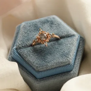 Unikátní cluster prsten se salt'n'pepper diamanty RAVENNA Thumbnail