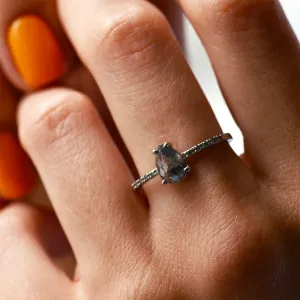 Zlatý zásnubní prsten se salt'n'pepper diamanty JACQUETTE  Thumbnail