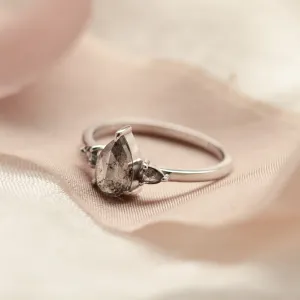 Zlatý prsten s pear salt'n'pepper diamanty JACOBELLA Thumbnail