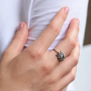 Zlatý netradiční prsten se salt and pepper diamanty BEEZEE Thumbnail