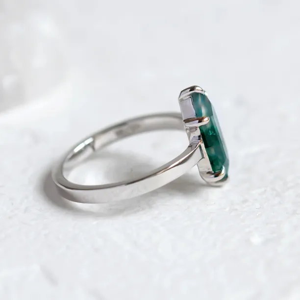 Vintage zlatý prsten s mechovým achátem BENEDETTA Image