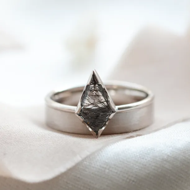 Zlatý zásnubní set s rutilovým křišťálem GIADA Image