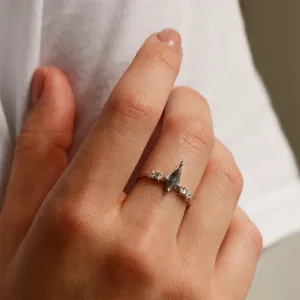 Kite salt and pepper diamant ve zlatém prstenu s baguette diamanty ARIANNA Thumbnail