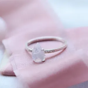 Zásnubní prsten s měsíčním kamenem a diamanty LUNAR Thumbnail