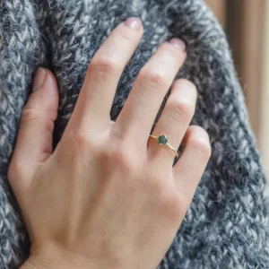 Minimalist engagement ring with moss agate MAGGIE Thumbnail