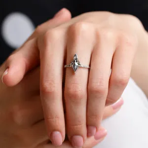 Zlatý cluster prsten se salt and pepper diamanty BEATRICE Thumbnail