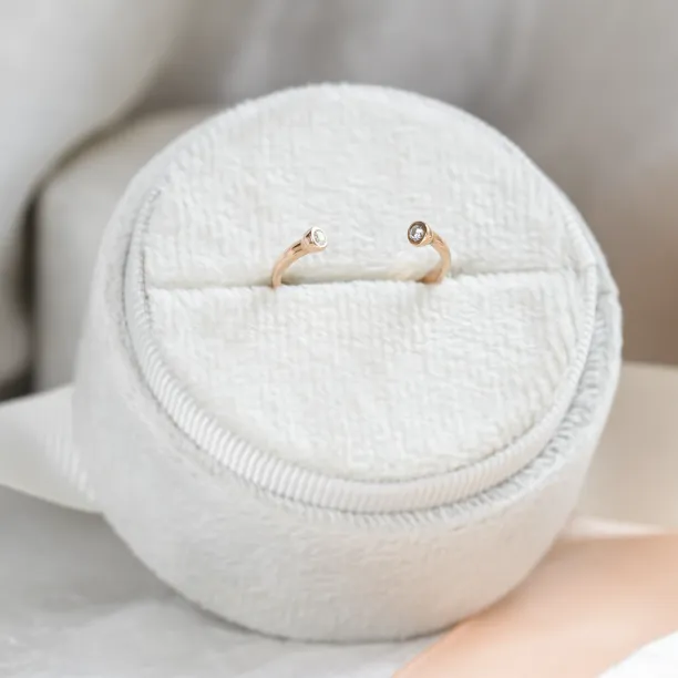 Minimalistický otevřený prsten s diamanty EMMA Image