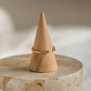 Minimalistický otevřený prsten s diamanty EMMA Thumbnail